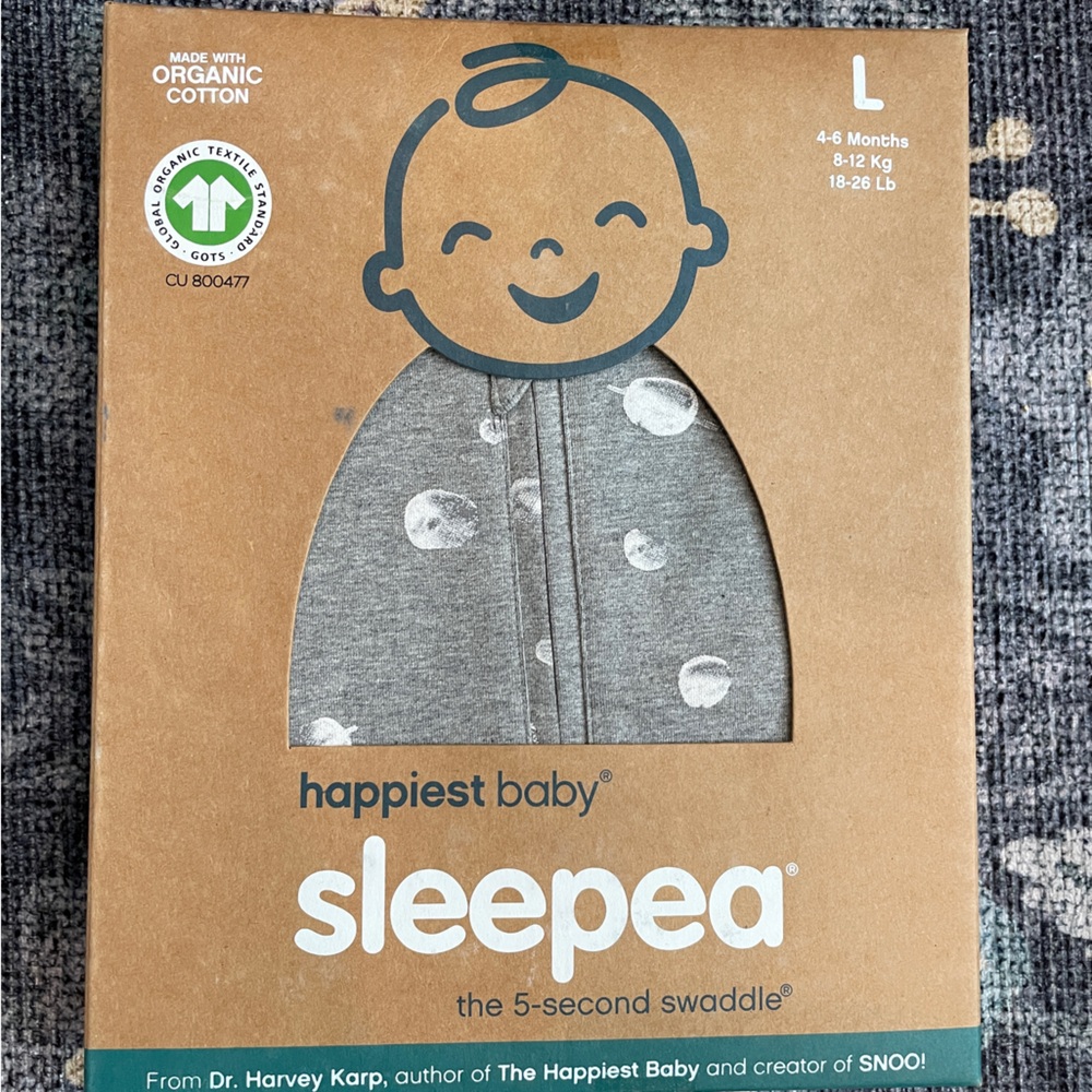 Sleepea, Happiest Baby, Size L, Graphite Planets